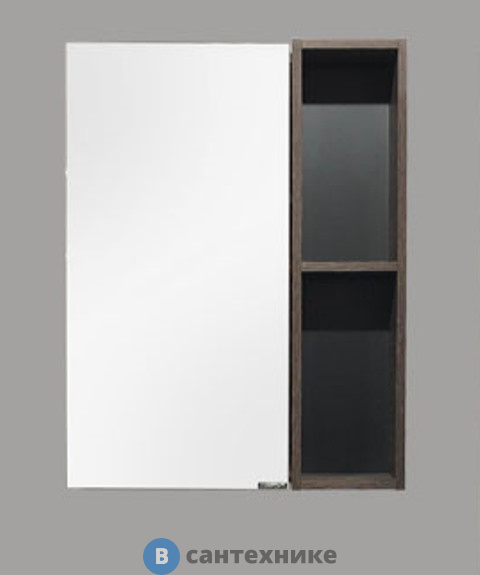 Зеркало-шкаф Comforty Франкфурт-60 дуб шоколадно-коричневый