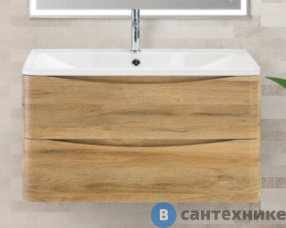 картинка Тумба под раковину BelBagno 100 см ACQUA-1000-2C-SO-RR подвесная с двумя выкатными ящиками, Rovere Rustico