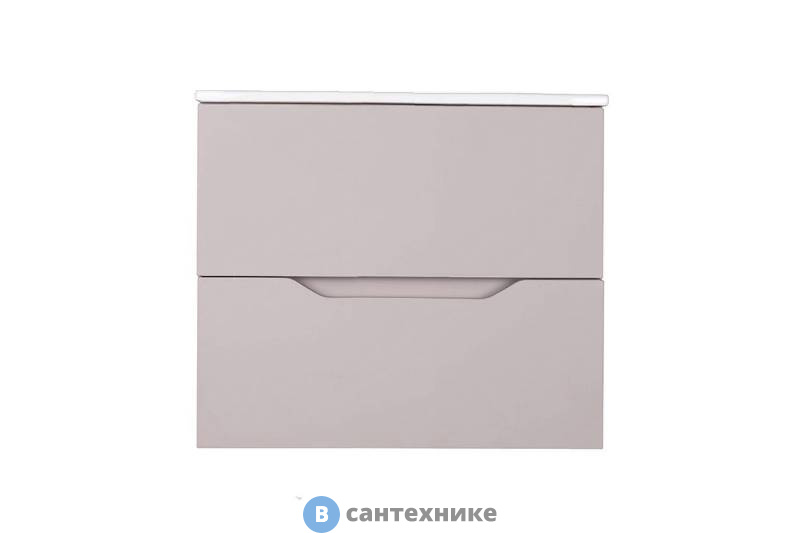 Тумба Orange Li-60TuL+Ra подвесная Line 60 Латте с раковиной, Латте Soft Touch (бежевый матовый), 62х53х47 см