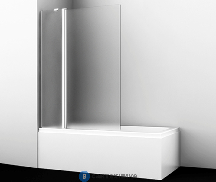 Стеклянная шторка WasserKRAFT Berkel 48P02-110L Matt glass Fixed на ванну