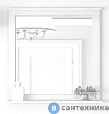 картинка Зеркало Акватон Леон 80 Дуб белый (1A186402LBPS0)