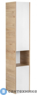 картинка Пенал Aquanika QUADRO 150 AQQ3030150RU71 подвесной /30х30х150/ (дуб давос/белый)