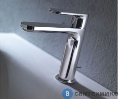 картинка Смеситель CISAL LineaViva LV00051021 однорычажный для раковины на 1 отверстие с донным клапаном, хром