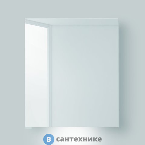 Зеркальный шкаф BelBagno SPC-1A-DL-BL-600 с нижней подсветкой двери с одной распашной дверью, с двусторонним зеркальным полотном, со стеклянными полками, с розеткой и сенсорным выключателем