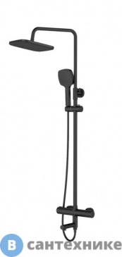 картинка Душевая система Orange T02S4-911b с термостатом, чёрный