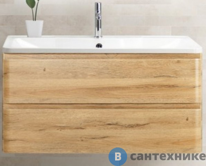 картинка Тумба под раковину BelBagno 80 см ALBANO-800-2C-SO-RR подвесная с двумя выкатными ящиками, Rovere Rustico