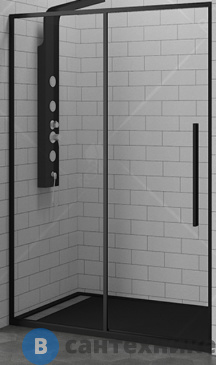 картинка Душевая дверь RGW SV-12-B 130*195 чёрный/прозрачное/6 мм (1275-1285) (32321213-14)