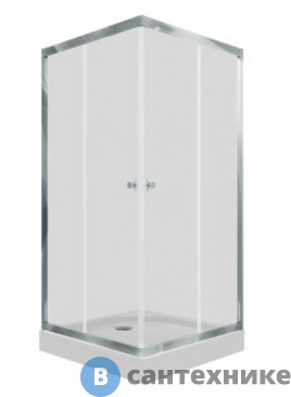 картинка Душевое ограждение Тритон Вента-Хром 100х100, квадрат, низ. подд. (DK275)