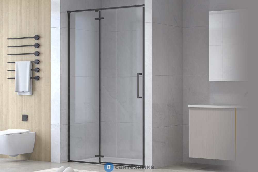 Душевая  дверь Royal Bath BERN-V RB 100-T-BL 1000*1950 (BERN-V RB 100-T-BL)