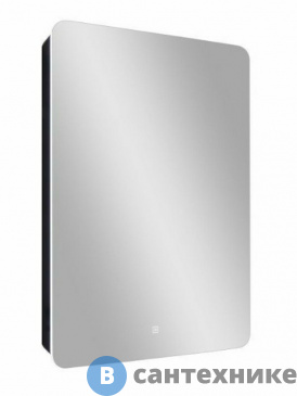 картинка Зеркало-шкаф Art & MAX LECCE AM-Lec-560-850-1D-R-DS-F-Nero с подсветкой