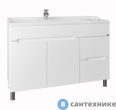 картинка Тумба под раковину СанТа Лондон-120 2 ящ, напол. (ум. Сириус 120) (224031)