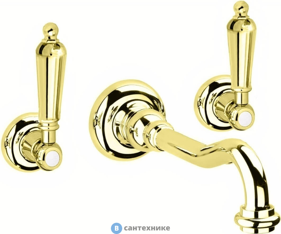 Смеситель Cezares FIRST-BLS1-03/24-M встраиваемый для раковины, золото
