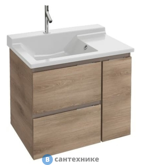 Тумба под раковину Jacob Delafon SOPRANO EB1330-N08-E10 квебекский дуб (76х53,5х63,4)