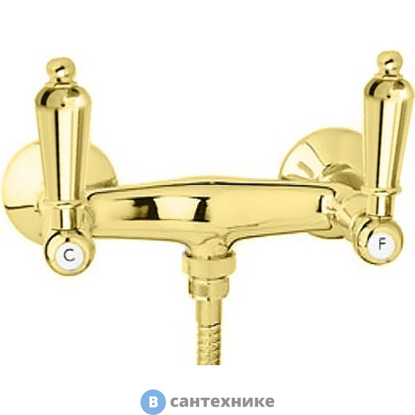 Смеситель Cezares FIRST-DS-03/24-M для душа, золото, ручки золото