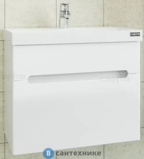 Тумба под раковину СанТа Лондон-60 2 ящ, подвес. ум. Classic 60 (224002л)