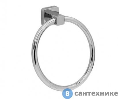 картинка Держатель полотенец WasserKRAFT Lippe K-6560  кольцо металл, хромоникелевое покрытие