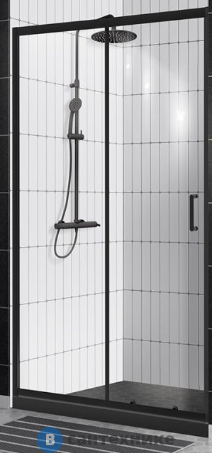 Душевая дверь BelBagno UNO-195-BF-1-120-P-NERO 1200x1950