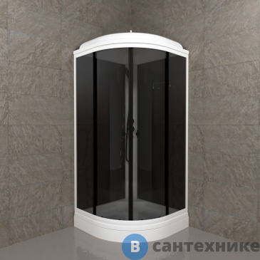 картинка Душевая кабина Тритон Грэй-Блэк 90*90 А (сифон D50) (DK377)