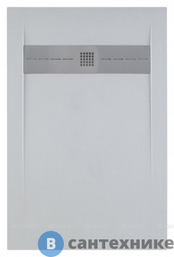 картинка Душевой поддон Aquanet Delight 008G 1200х800х30мм, крышка из нерж, без сифона, серый камень (258883)