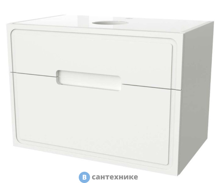 Тумба под раковину Taliente TA-MBO-80PS-blanco Olejo 80, напольно-подвесная белый глянец, без столешницы