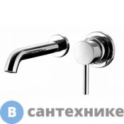 Смеситель Bossini Oki настенный встраиваемый с изливом 22 см, с встроенной частью, хром (Z005302.030)