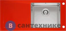 Кухонная мойка IMENZA Passion 1B 1D (100x50) красная правая (IV1011550D)