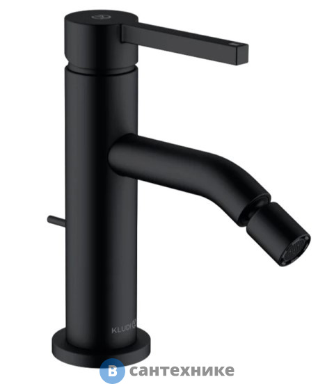 Смеситель Kludi 202163915 NOVA FONTE Pura однорычажный для биде, чёрный мат