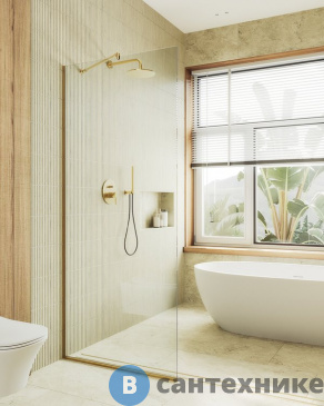 картинка Душевая перегородка в профиле MaybahGlass 1950*890 стекло 8 мм бесцветное (MGD-689-3у)