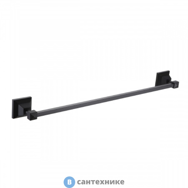 Полотенцедержатель AZARIO ALTRE трубчатый одинарный 60 см, чёрный матовый (AZ-96001B)
