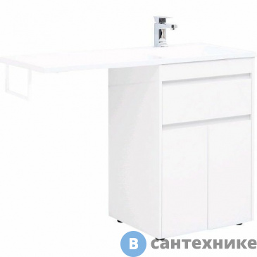 картинка Тумба с раковиной Aquanet Токио 120 R белый (напольная, 1 ящик, 2 дверцы) (239210)