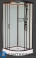 картинка Душевая кабина Frank F420 М Black низкий поддон матовое стекло