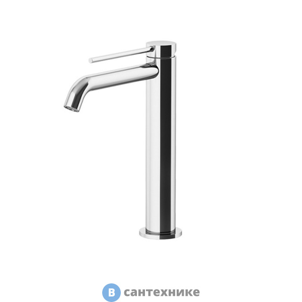 Смеситель Gattoni CIRCLE TWO для раковины высокий 227 мм, на 1 отверстие, с донным клапаном, хром (9146/91C0)