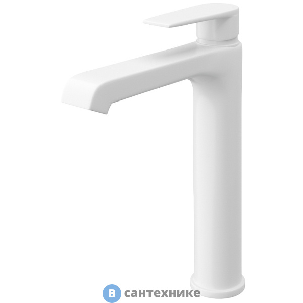 Смеситель Cezares NAUTIC-LC-BIO для накладных раковин, с донным клапаном, белый матовый