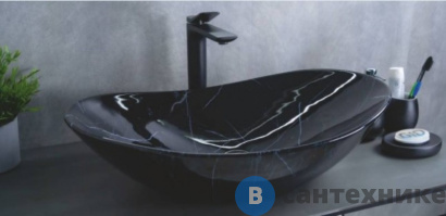 картинка Раковина накладная GID-ceramic Bs9811 под камень глянцевый (610х370х150)