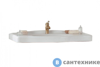 картинка Раковина Cezares STILUS на 3 отверстия 121003F, Bianco, 102x56