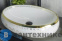 картинка Раковина накладная GID-ceramic Nc472 белый / золото (600х410х150)