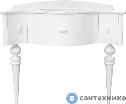 картинка Тумба с раковиной VOQ Charlotte 95 premium white (554026)