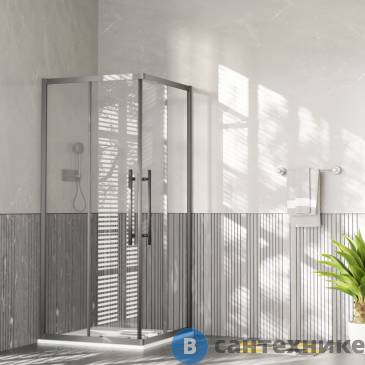 картинка Душевое ограждение ESBANO ESF-100KV-GM оружейная сталь