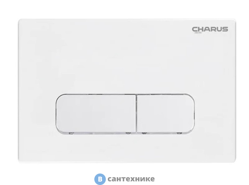 Смывная клавиша CHARUS Elegia, двойной смыв, белый, пластик (FP.320.11.01)