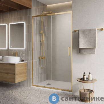 картинка Душевая дверь BelBagno LUCE-BF-1-120-C-ORO