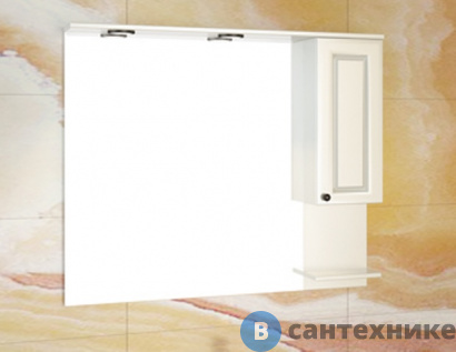 картинка Зеркало-шкаф Comforty Севилья-100 слоновая кость