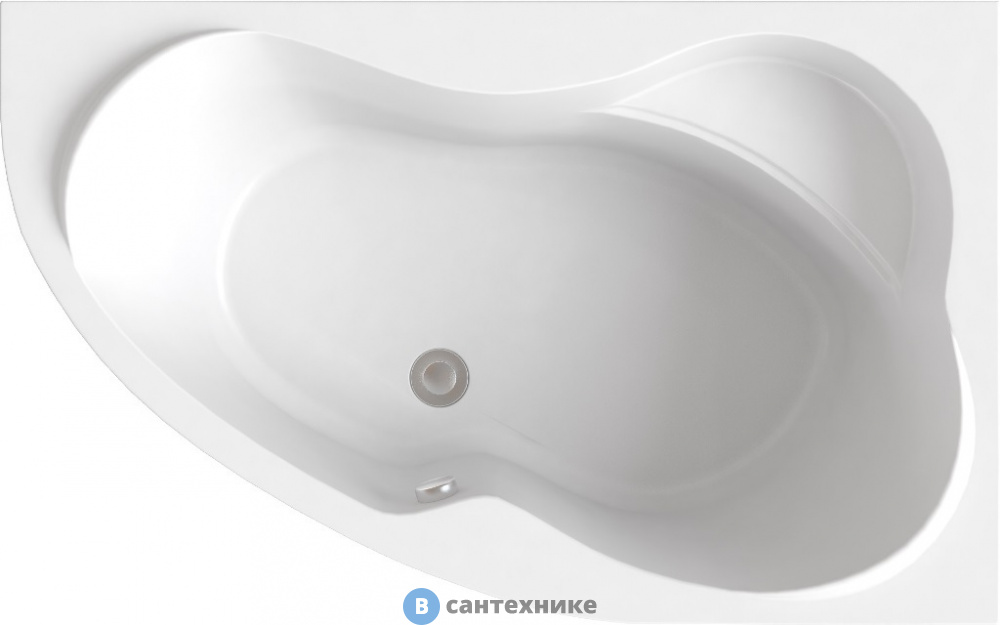 Ванна акриловая AZARIO Микона 160*100 прав. (МИВ0002), без каркаса и сифона