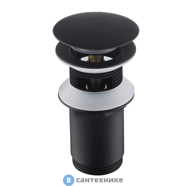 Донный клапан Timo 8011/03 черный с переливом