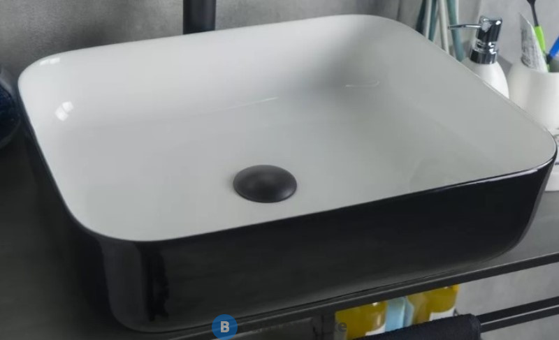 Раковина GID-ceramic Nc366 накладная, чёрный (500х390)