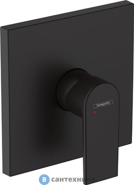 Смеситель Hansgrohe 71668670 Vernis Shape для душа, чёрный матовый, без внутр. части