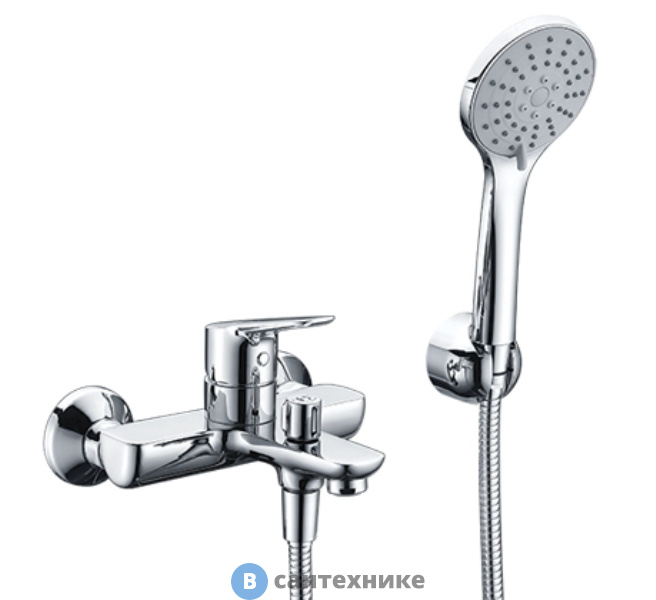 Смеситель WasserKRAFT Lippe 4501 для ванны с коротким изливом латунь, хромоникелевое покрытие