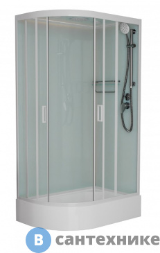 картинка Душевая кабина Frank F412/1R White правосторонняя средний поддон