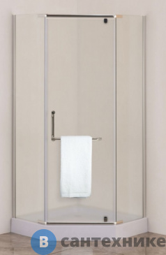 картинка Душевой уголок Agger A03-090MCR 90х90х210 пятиугольный, с поддоном