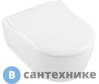 Унитаз подвесной Villeroy & Boch Avento 5656RS01 альпийский белый, с сиденьем