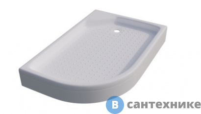 картинка Душевой поддон Тритон ПД17 120х80 1/4 круга, низкий, правый (ПД17) без сифона